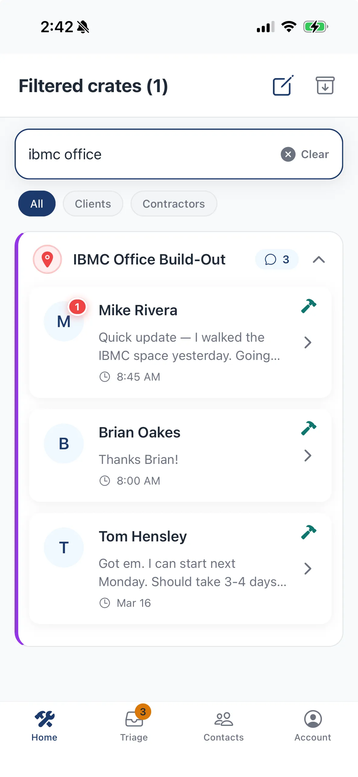 ConvoCrate app — Search any conversation